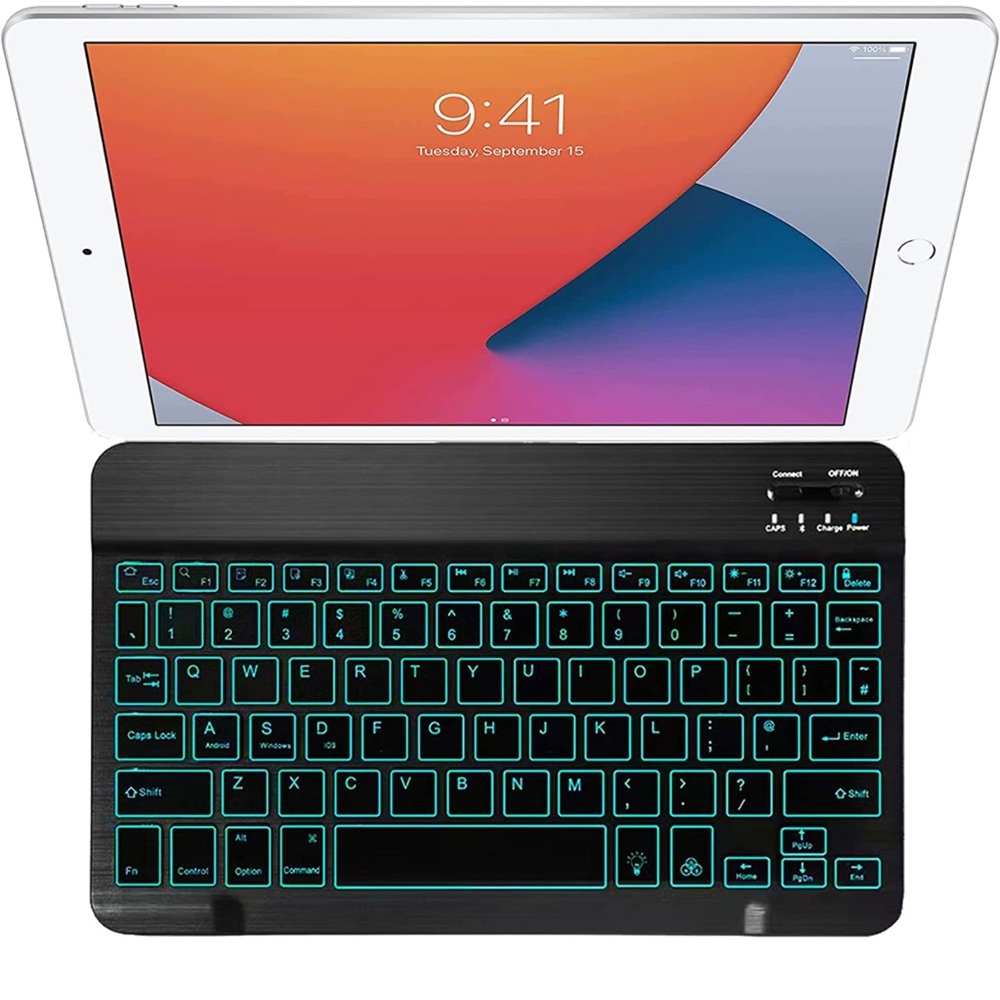 Slim Backlit Bluetooth Keyboard, Portable Mini Wireless Keyboard (10 inch)